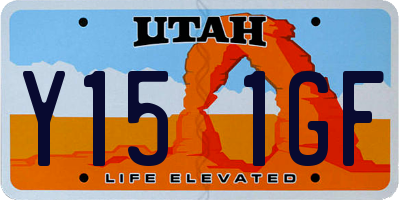 UT license plate Y151GF