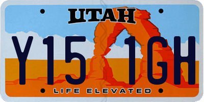 UT license plate Y151GH