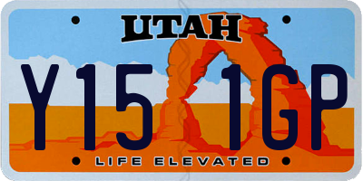 UT license plate Y151GP