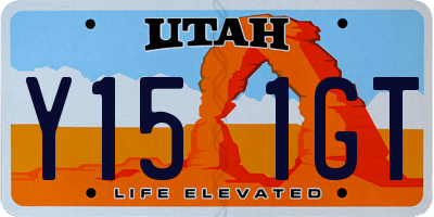 UT license plate Y151GT