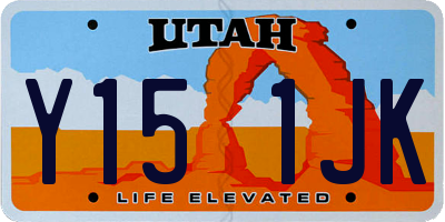 UT license plate Y151JK