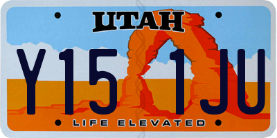 UT license plate Y151JU
