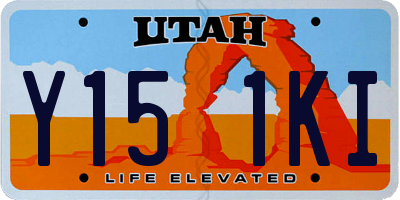 UT license plate Y151KI