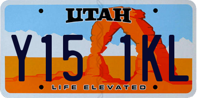 UT license plate Y151KL