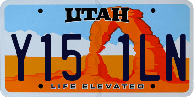 UT license plate Y151LN