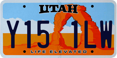 UT license plate Y151LW