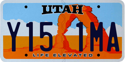 UT license plate Y151MA