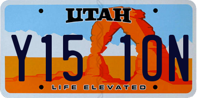 UT license plate Y151ON