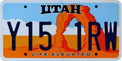 UT license plate Y151RW