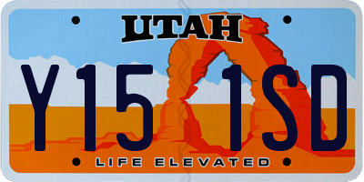 UT license plate Y151SD