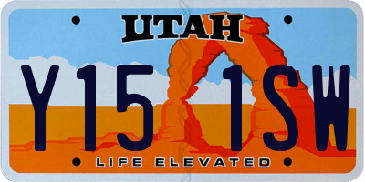 UT license plate Y151SW