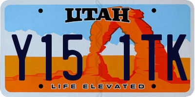 UT license plate Y151TK