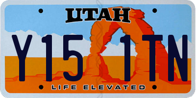 UT license plate Y151TN
