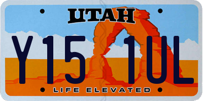 UT license plate Y151UL