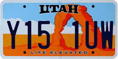 UT license plate Y151UW