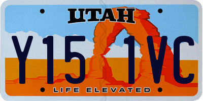 UT license plate Y151VC