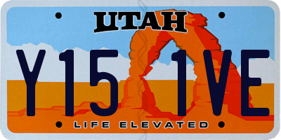 UT license plate Y151VE