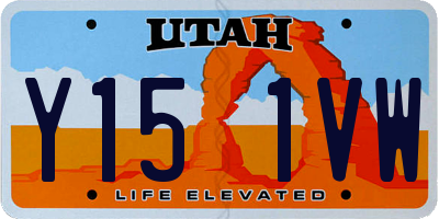 UT license plate Y151VW