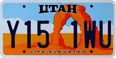 UT license plate Y151WU