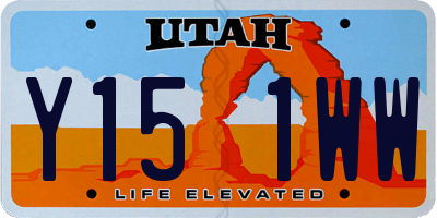 UT license plate Y151WW