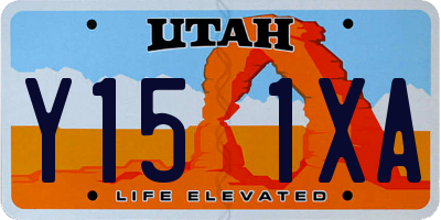 UT license plate Y151XA