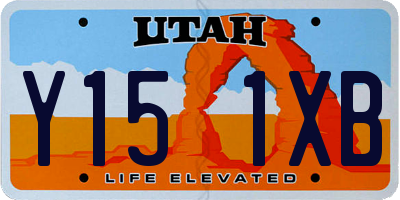 UT license plate Y151XB