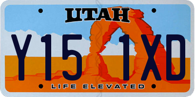 UT license plate Y151XD