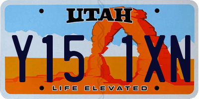 UT license plate Y151XN