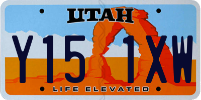 UT license plate Y151XW