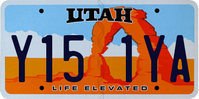 UT license plate Y151YA