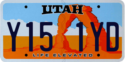 UT license plate Y151YD