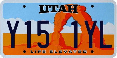 UT license plate Y151YL