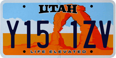 UT license plate Y151ZV