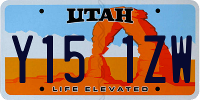 UT license plate Y151ZW