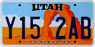 UT license plate Y152AB