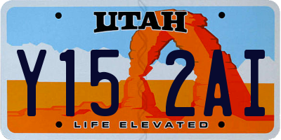 UT license plate Y152AI