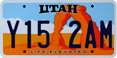 UT license plate Y152AM