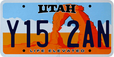 UT license plate Y152AN
