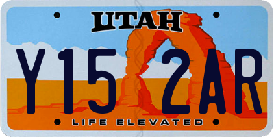 UT license plate Y152AR