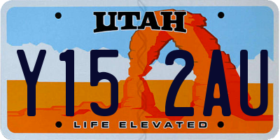 UT license plate Y152AU