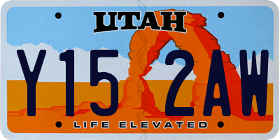 UT license plate Y152AW