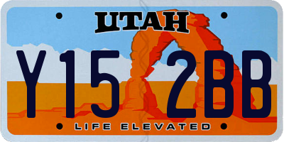 UT license plate Y152BB