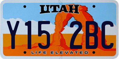 UT license plate Y152BC