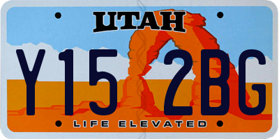 UT license plate Y152BG