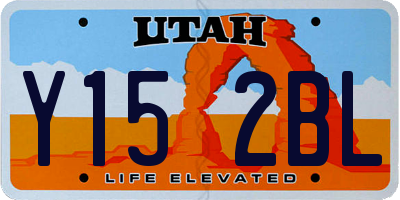 UT license plate Y152BL