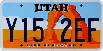 UT license plate Y152EF