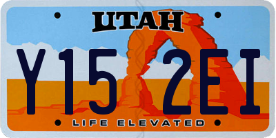 UT license plate Y152EI
