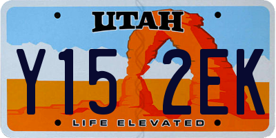 UT license plate Y152EK