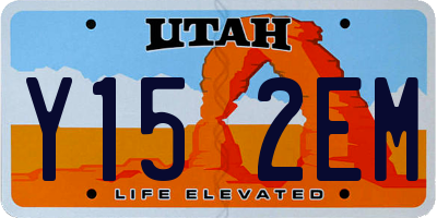 UT license plate Y152EM