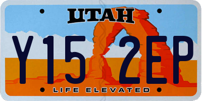 UT license plate Y152EP